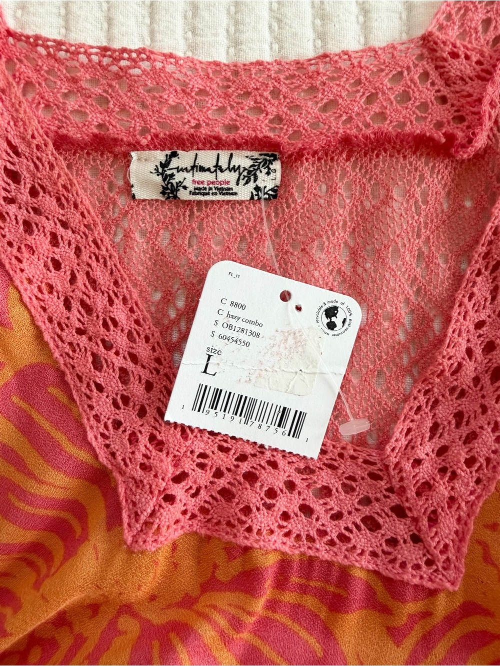 Free People Tiers For You Maxi Slip Dress in Hazy Combo NWT - Picture 6 of 8